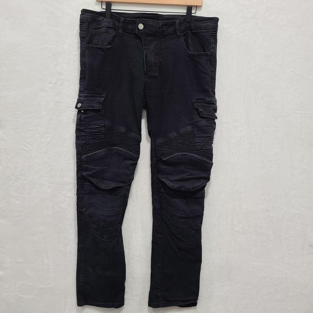 Winx Wheels Mens RideReady Moto Pants Black Motorcycle Riding Cargo Jean NO PADS
